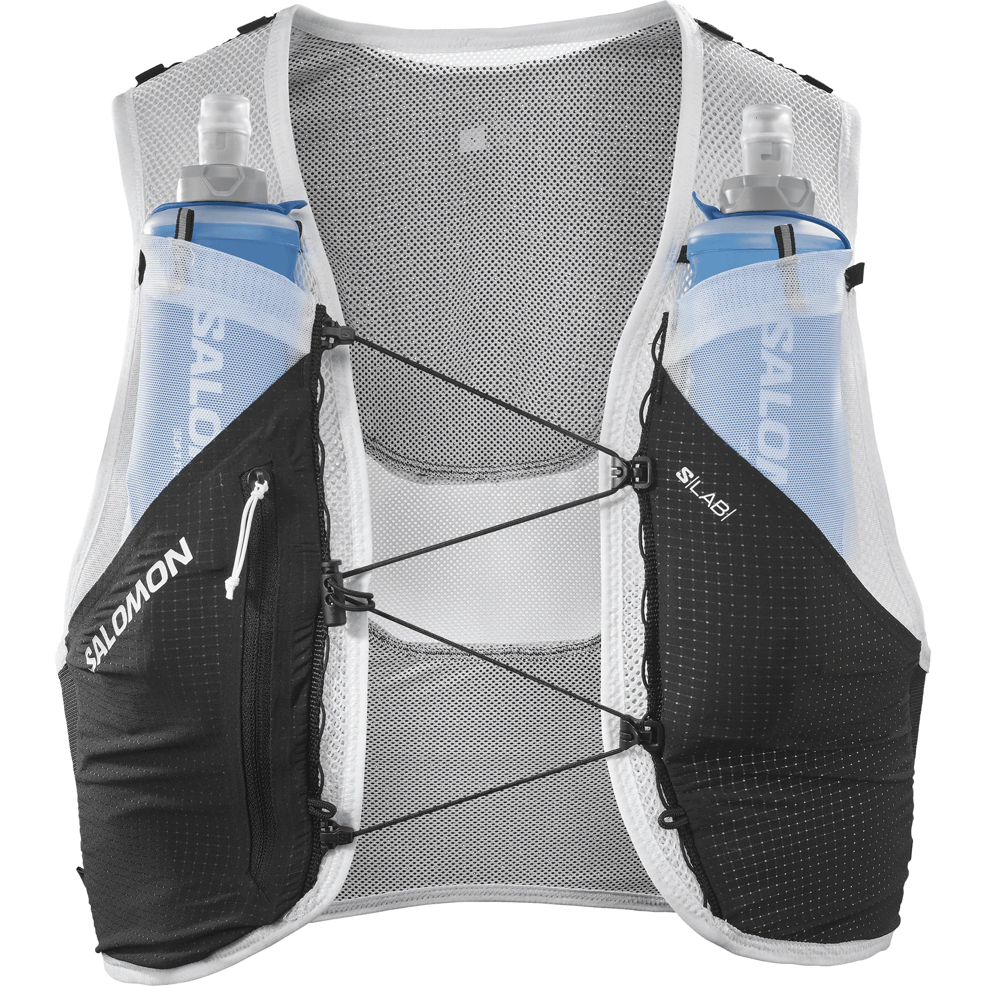 Salomon S/LAB Pulsar 3 With Flasks Vest Backpack (Unisex) - Black White - Image 8