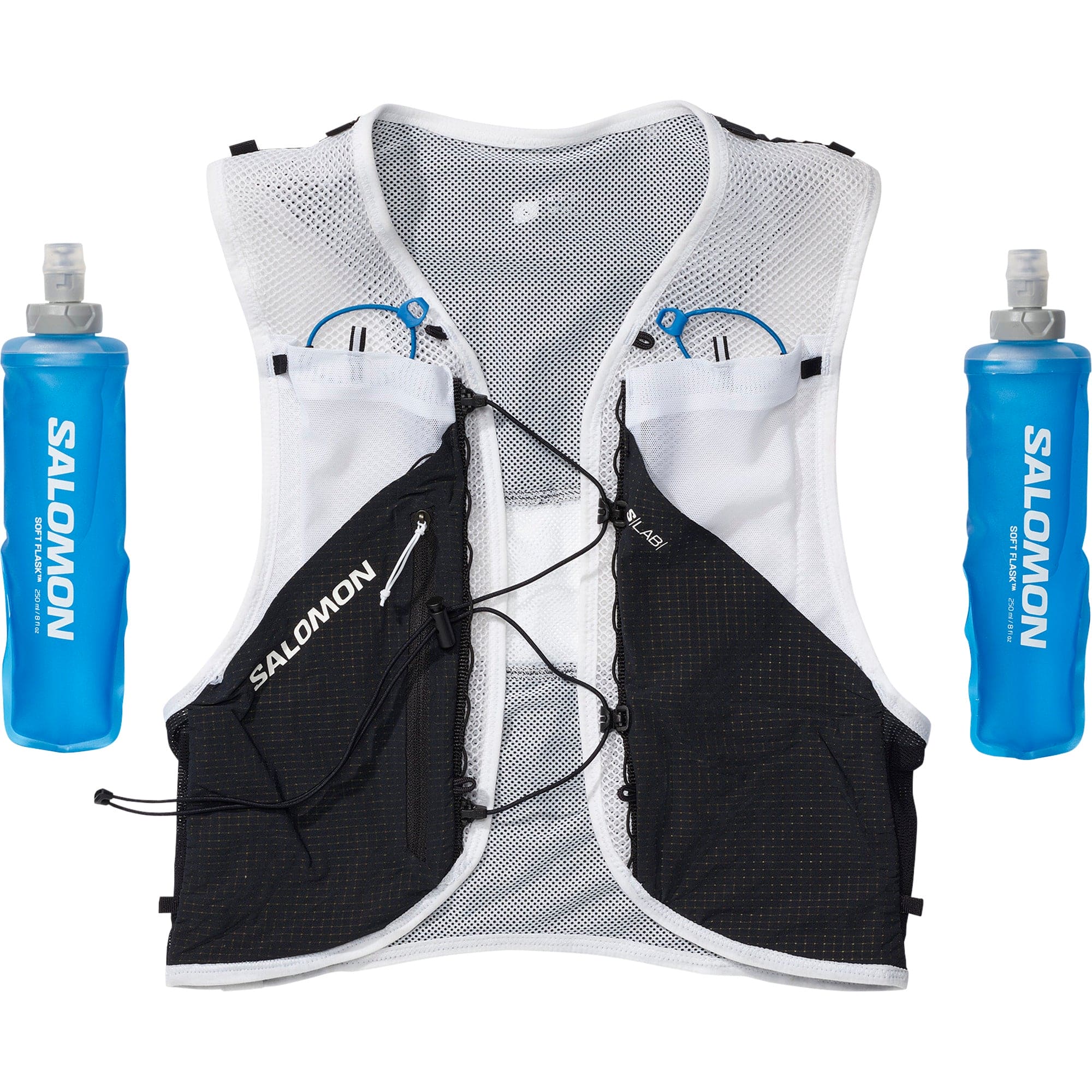Salomon S/LAB Pulsar 3 With Flasks Vest Backpack (Unisex) - Black White - Image 9